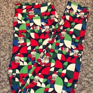 LuLaRoe Christmas leggings, size TC2